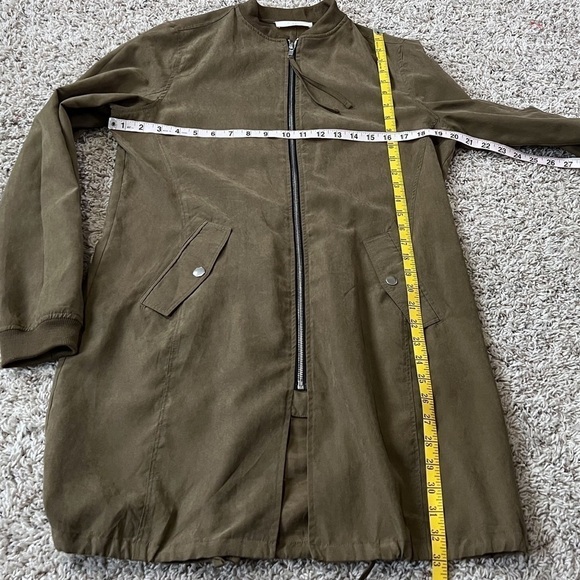 NEW Elodie Nordstrom Lightweight Long Sleeve Zip Up Coat Jacket Army Green M - Picture 4 of 9